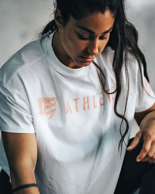 ATHLETE - Haut court oversize Mayhem pour femme BLANC