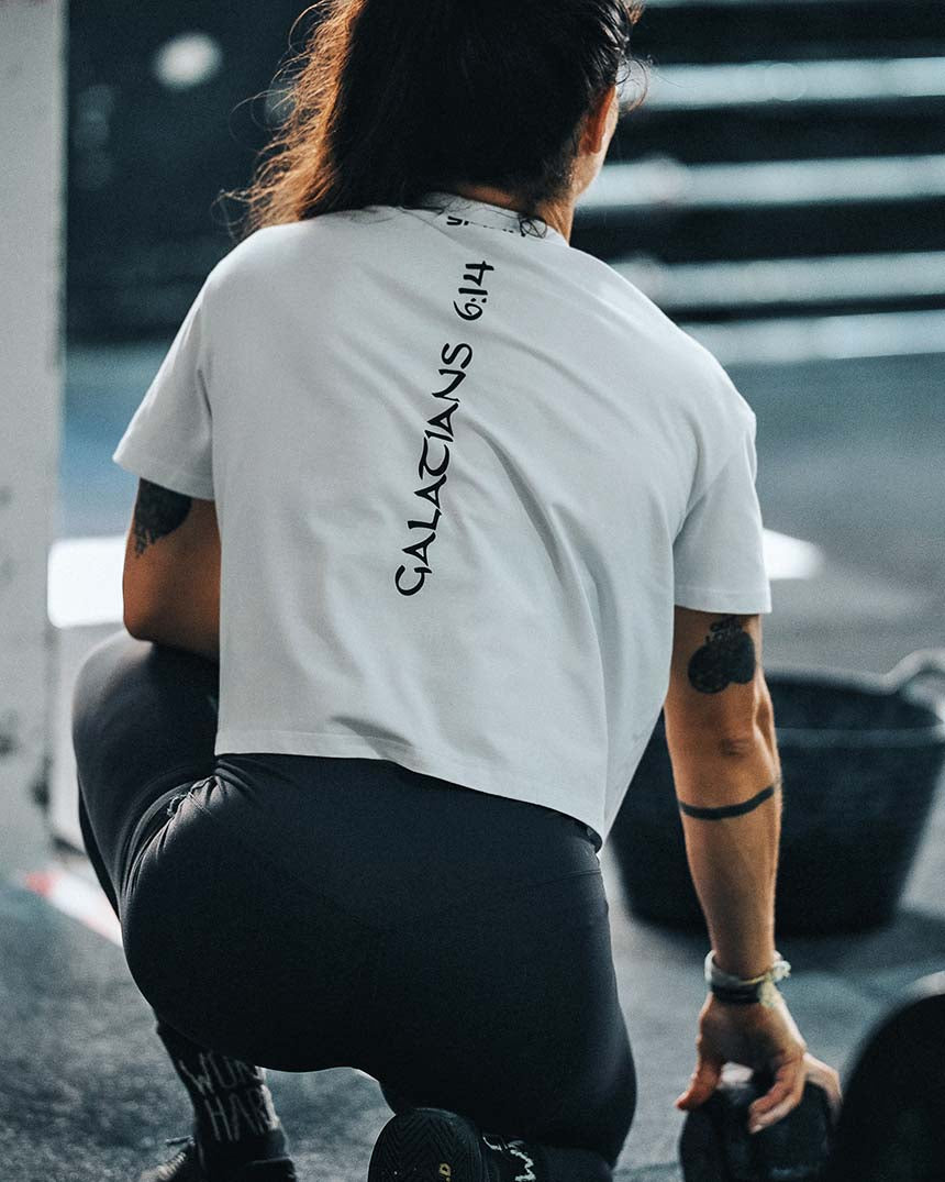 ATHLETE - Haut court oversize Mayhem pour femme BLANC