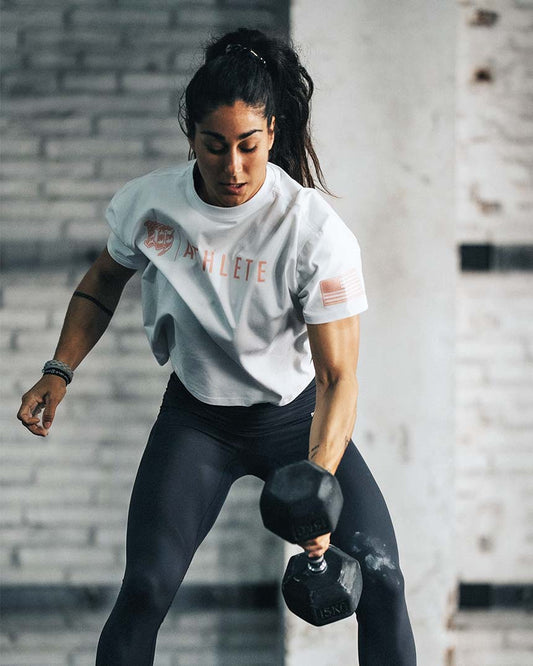 ATHLETE - Haut court oversize Mayhem pour femme BLANC